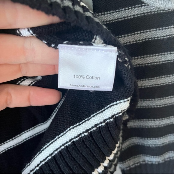 Hanna Anderson boys 1/4 zip stripe long sleeve knit sweater cotton - Picture 5 of 11